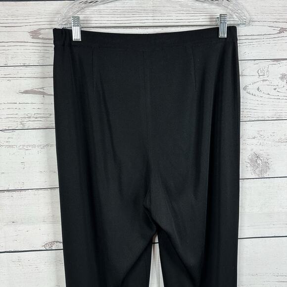 Misook Pants Womens Large Black Pull on Career Midrise Office Knit Straight - Picture 5 of 13